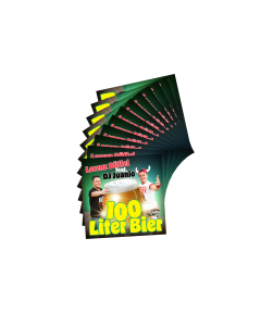 Aufkleberpaket "100 LITER BIER" (25 Stück)