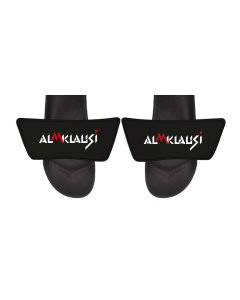 Badelatschen "ALMKLAUSI Logo" schwarz