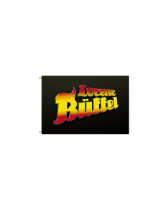 Fahne "LORENZ BÜFFEL Logo" schwarz