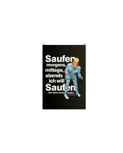 Fahne "SAUFEN" schwarz