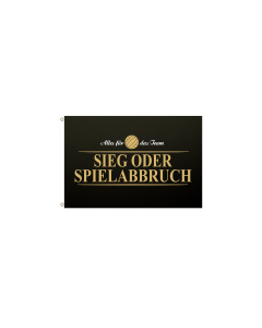 Fahne "SIEG ODER SPIELABBRUCH" schwarz