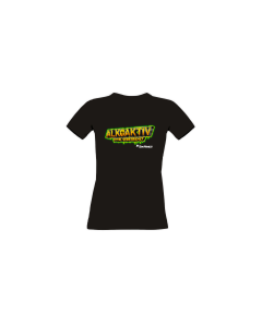 Girly-Shirt "ALKOAKTIV" schwarz
