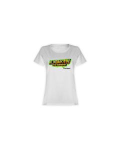 Girly-Shirt "ALKOAKTIV" weiss