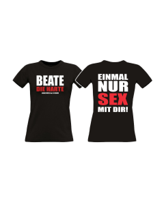 Girly-Shirt „BEATE DIE HARTE” schwarz