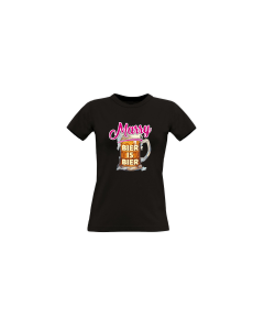 Girly-Shirt "BIER IS BIER" schwarz
