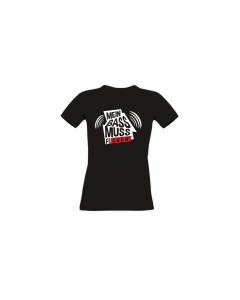 Girly-Shirt "DER BASS MUSS F****" schwarz