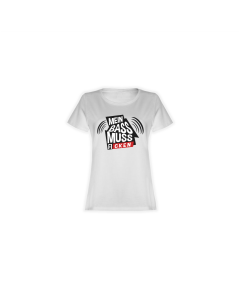 Girly-Shirt "DER BASS MUSS F****" weiß