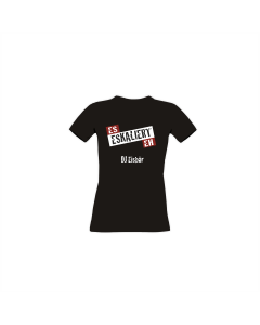 Girly-Shirt "ES ESKALIERT EH" schwarz