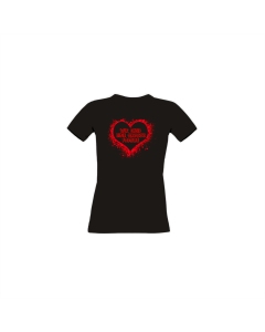 Girly-Shirt "WIR SIND EINE GROSSE FAMILIE" schwarz