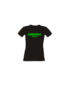 Girly-Shirt "SABBOTIERT." schwarz