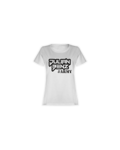Girly-Shirt "JULIAN BENZ ARMY" weiß