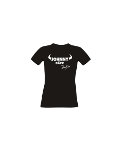 Girly-Shirt „JOHNNY DÄPP” Logo weiss