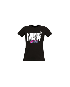 Girly-Shirt "KIRMES IM KOPF" schwarz