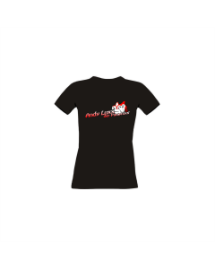 Girly-Shirt "ANDY LUXX DER PARTYFUXX Logo" rot, schwarz
