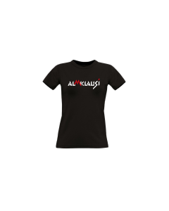 Girly-Shirt "ALMKLAUSI Logo" schwarz