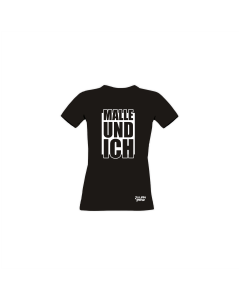 Girly-Shirt "MALLE UND ICH" schwarz