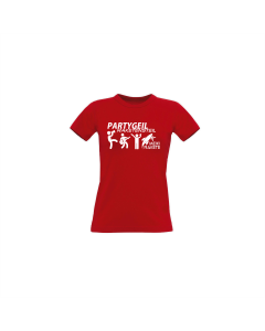 Girly-Shirt "PARTYGEIL" rot