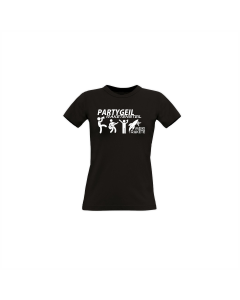 Girly-Shirt "PARTYGEIL" schwarz