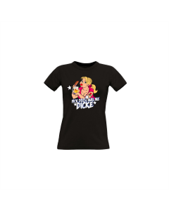 Girly Shirt "RESPEKT IN DEINER CLIQUE"  schwarz