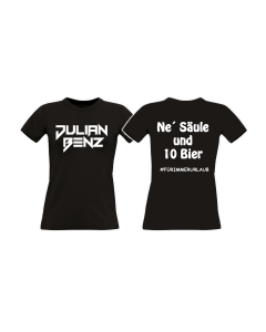 Girly-Shirt "Ne' SÄULE UND 10 BIER" schwarz