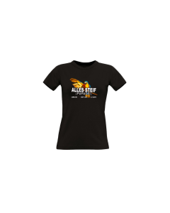 Girly-Shirt "ALLES STEIF" schwarz