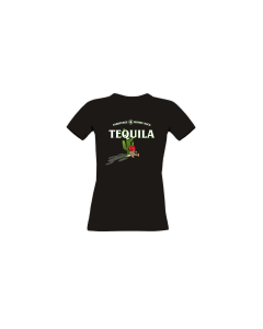 Girly-Shirt "TEQUILA" schwarz