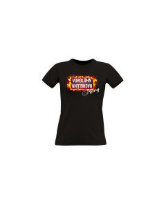 Girly-Shirt "VORGLÜHN NACHGLÜHN" schwarz