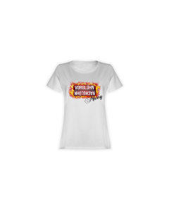 Girly-Shirt "VORGLÜHN NACHGLÜHN" weiß