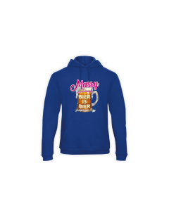 Kapuzen Sweat-Shirt "BIER IS BIER" blau