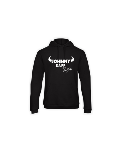 Kapuzen Sweat-Shirt „JOHNNY DÄPP” Logo weiss