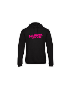 Kapuzen Sweat-Shirt "CARINA CRONE Logo" schwarz, pinker Druck