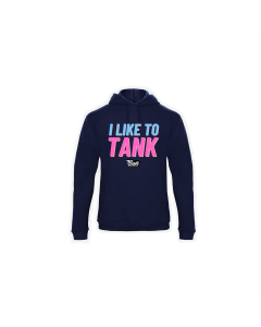 Kapuzen Sweat-Shirt "I LIKE TO TANK" dunkelblau