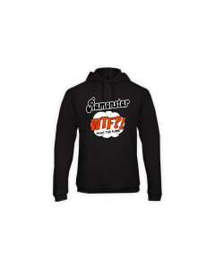 Kapuzen Sweat-Shirt "WTF?!" schwarz