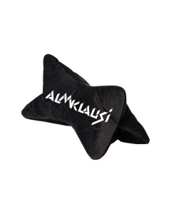 Reisekissen "ALMKLAUSI Logo" schwarz, bestickt