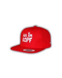 Cap "AUA IM KOPF" rot, bestickt