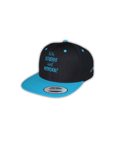 Cap "ICH SCHEIß  AUF MORGEN" blau, bestickt