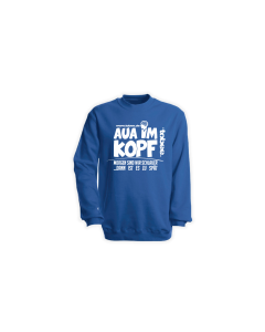 Sweat-Shirt  "AUA IM KOPF" blau