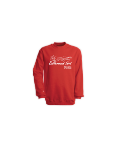 Sweat-Shirt "BALLERMANN® IDIOT" rot