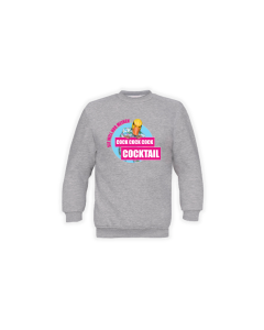 Sweat-Shirt "COCK COCK COCKTAIL" grau