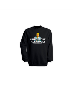 Sweat-Shirt "HAUPTSACHE ALKOHOL" schwarz