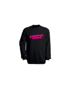 Sweat-Shirt "CARINA CRONE Logo" schwarz, pinker Druck