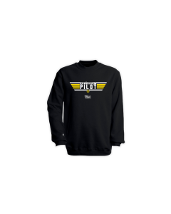 Sweat-Shirt "ICH WÄR SO GERN PILOT" schwarz