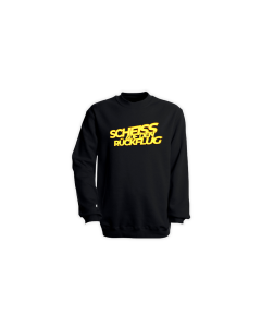 Sweat-Shirt "SCHEISS AUF DEN RÜCKFLUG" schwarz