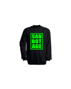 Sweat-Shirt "SAB BOT AGE" Logo grün