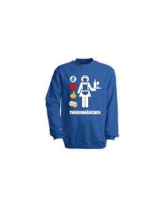 Sweat-Shirt "THEKENMÄDCHEN" blau