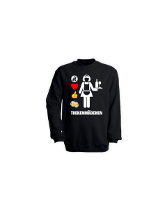 Sweat-Shirt "THEKENMÄDCHEN" schwarz