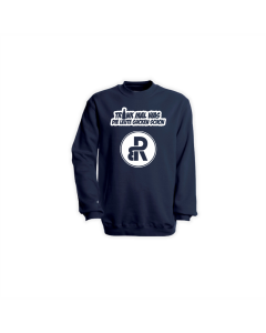 Sweat-Shirt "TRINK MAL WAS" navy