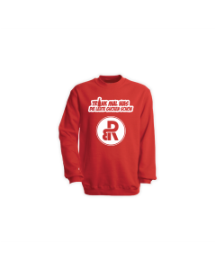 Sweat-Shirt "TRINK MAL WAS" rot