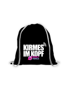 Stoffbeutel "KIRMES IM KOPF" schwarz