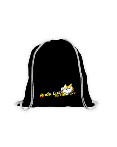 Stoffbeutel "ANDY LUXX DER PARTYFUXX Logo" gelb, schwarz